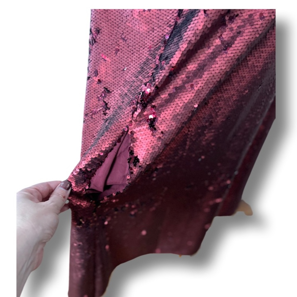 Rachel Roy Red Sequin Party Dress with Pockets ~ Size 1X - Picture 9 of 12